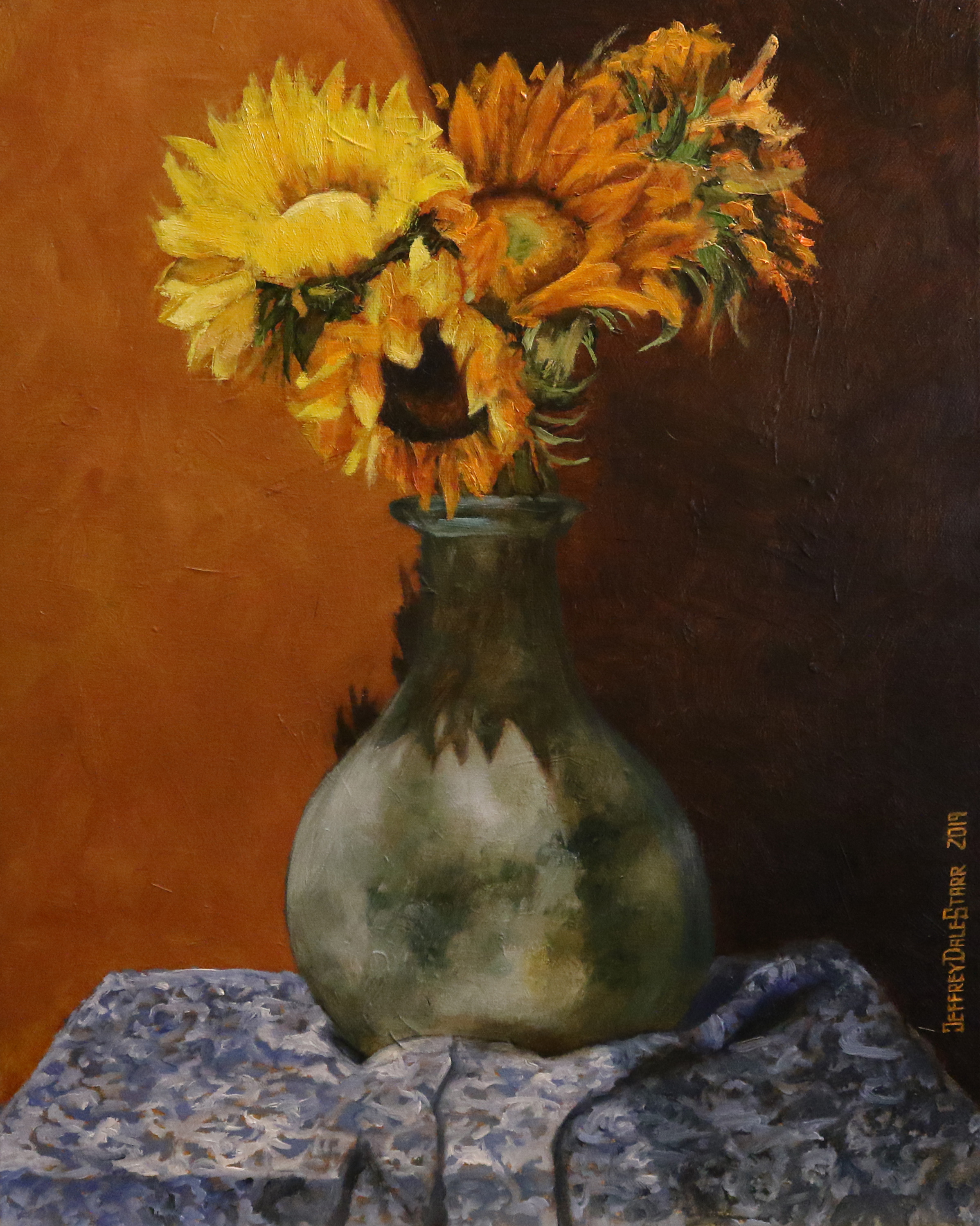 Oil painting "The Green Vase" by Jeffrey Dale Starr