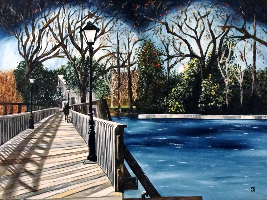 Lakeside Park Bridge, Early Winter by Jeffrey Dale Starr