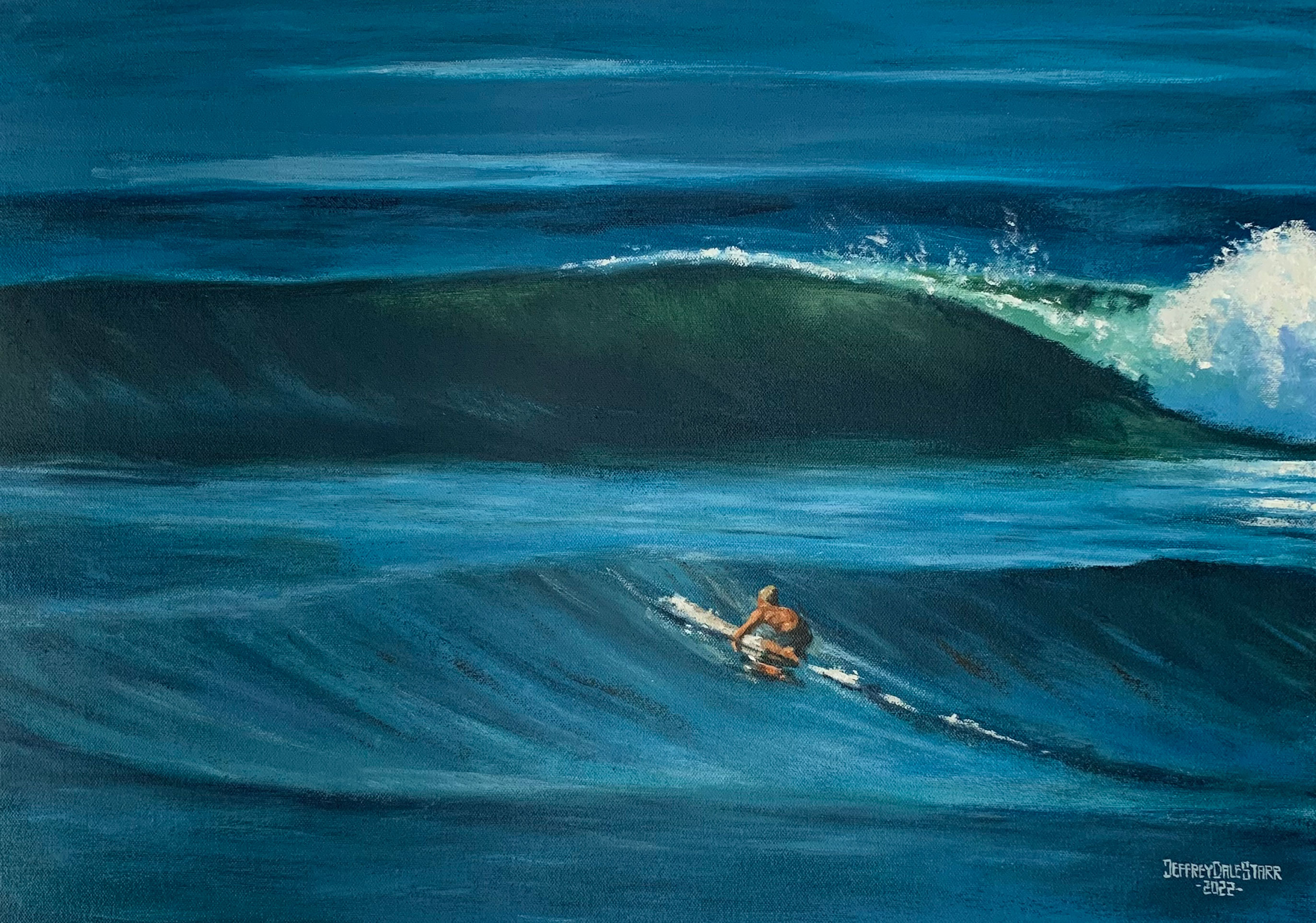 Oil painting "The Surfer" by Jeffrey Dale Starr